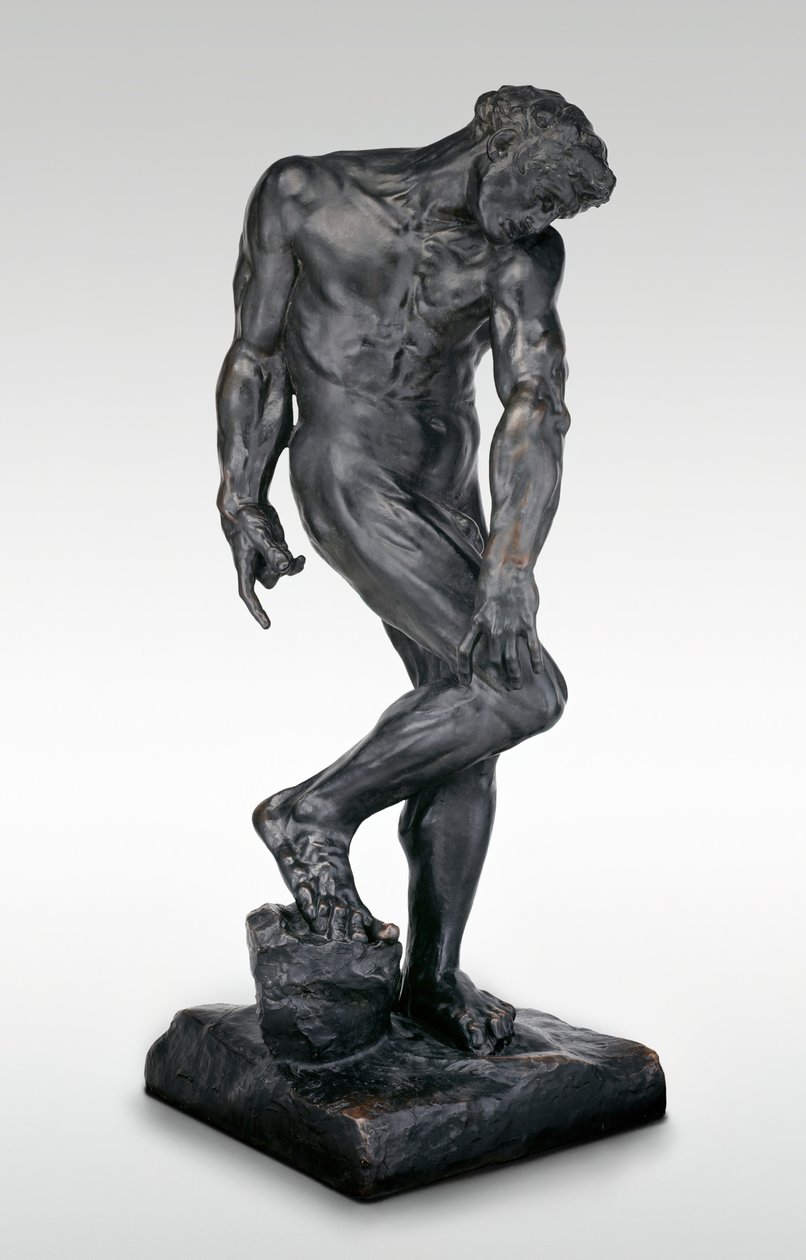Adam, modelleret 1881, støbt omkring 1924. af Auguste Rodin