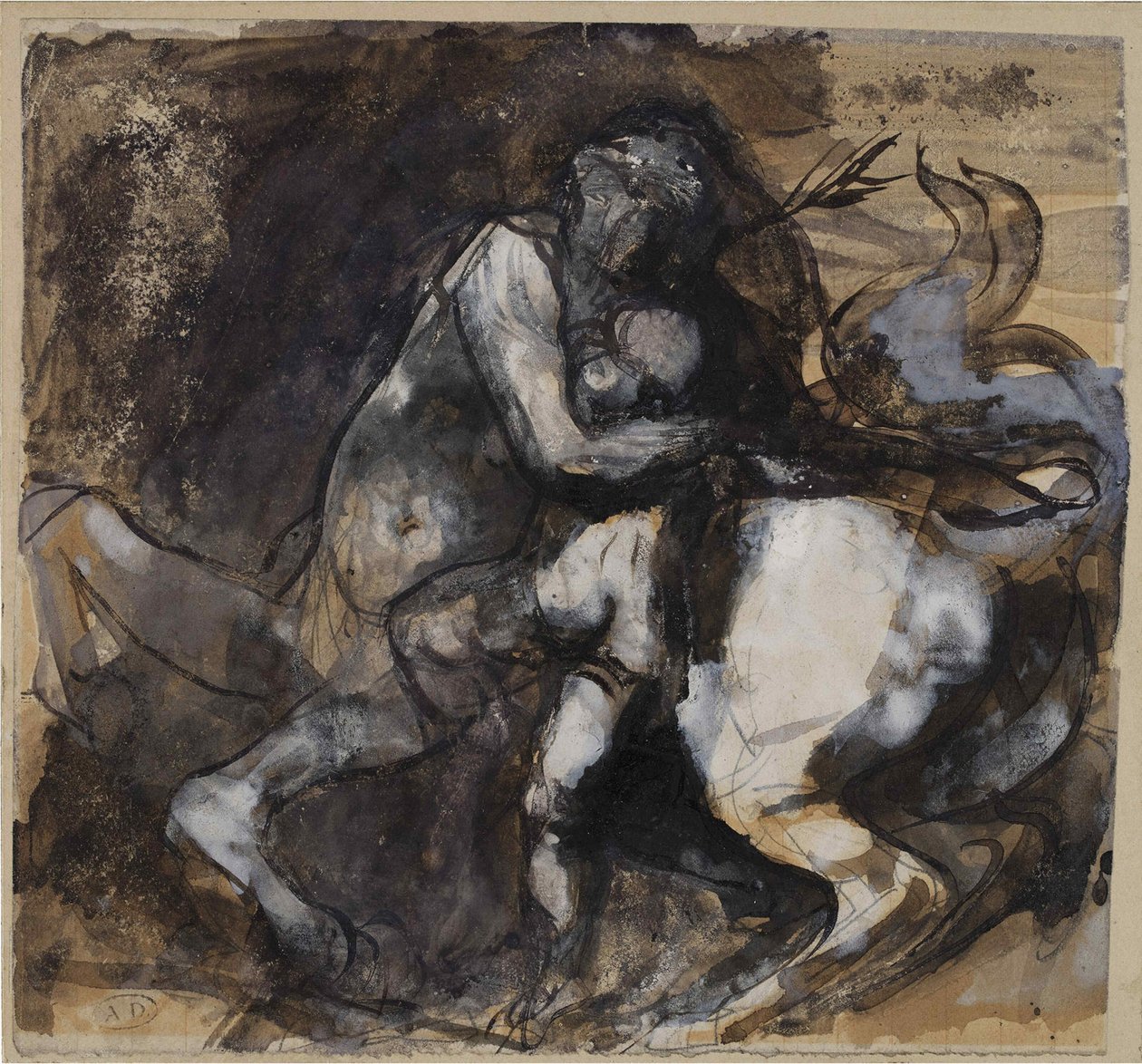 Kentaur og barn, ca. 1890. af Auguste Rodin