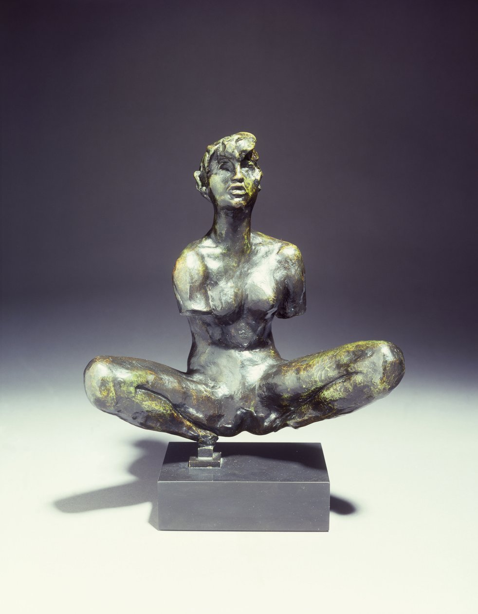 Stor siddende bader; Stor krøbende bader, af Auguste Rodin