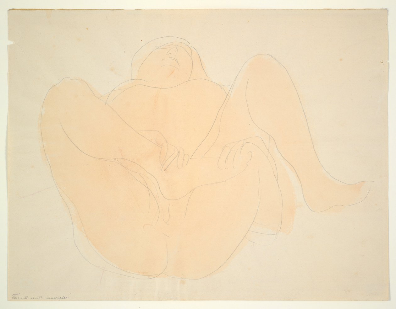 Liggende nøgen kvinde af Auguste Rodin