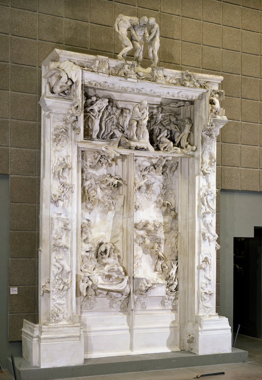 Helvedes porte (gips) af Auguste Rodin