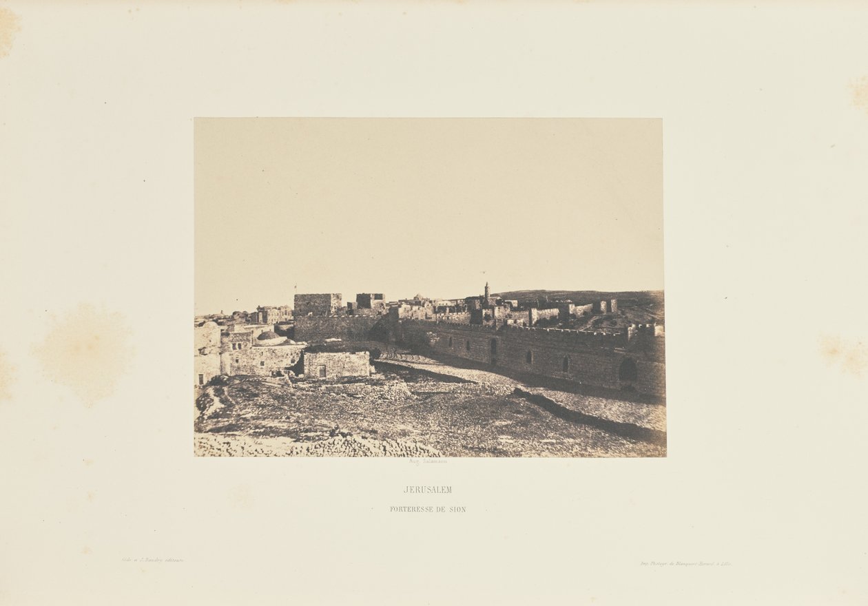 Jerusalem. Forteresse de Sion af Auguste Salzmann