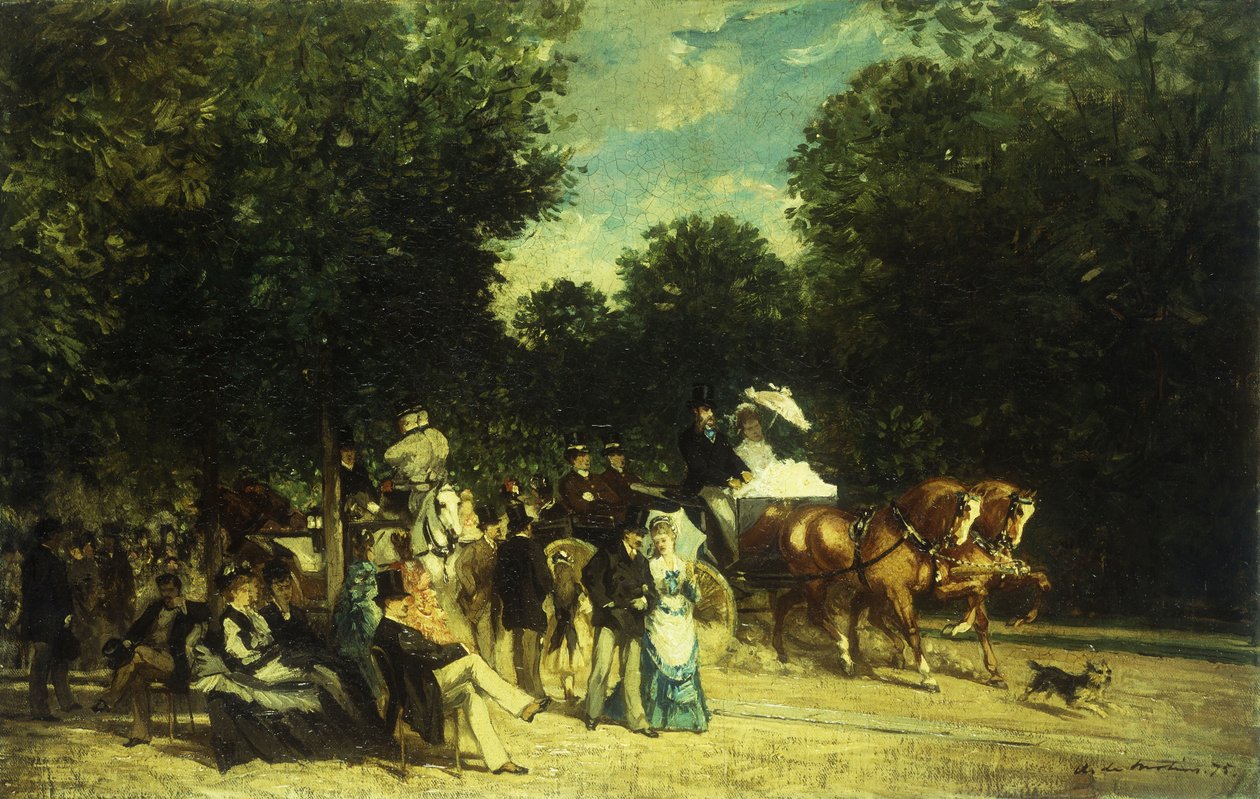 En dag i parken, 1875 af Auguste de Molins