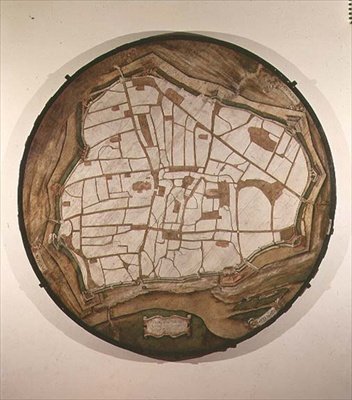 Cirkulært kort over Wien, 1547-49 af Augustin Hirschvogel
