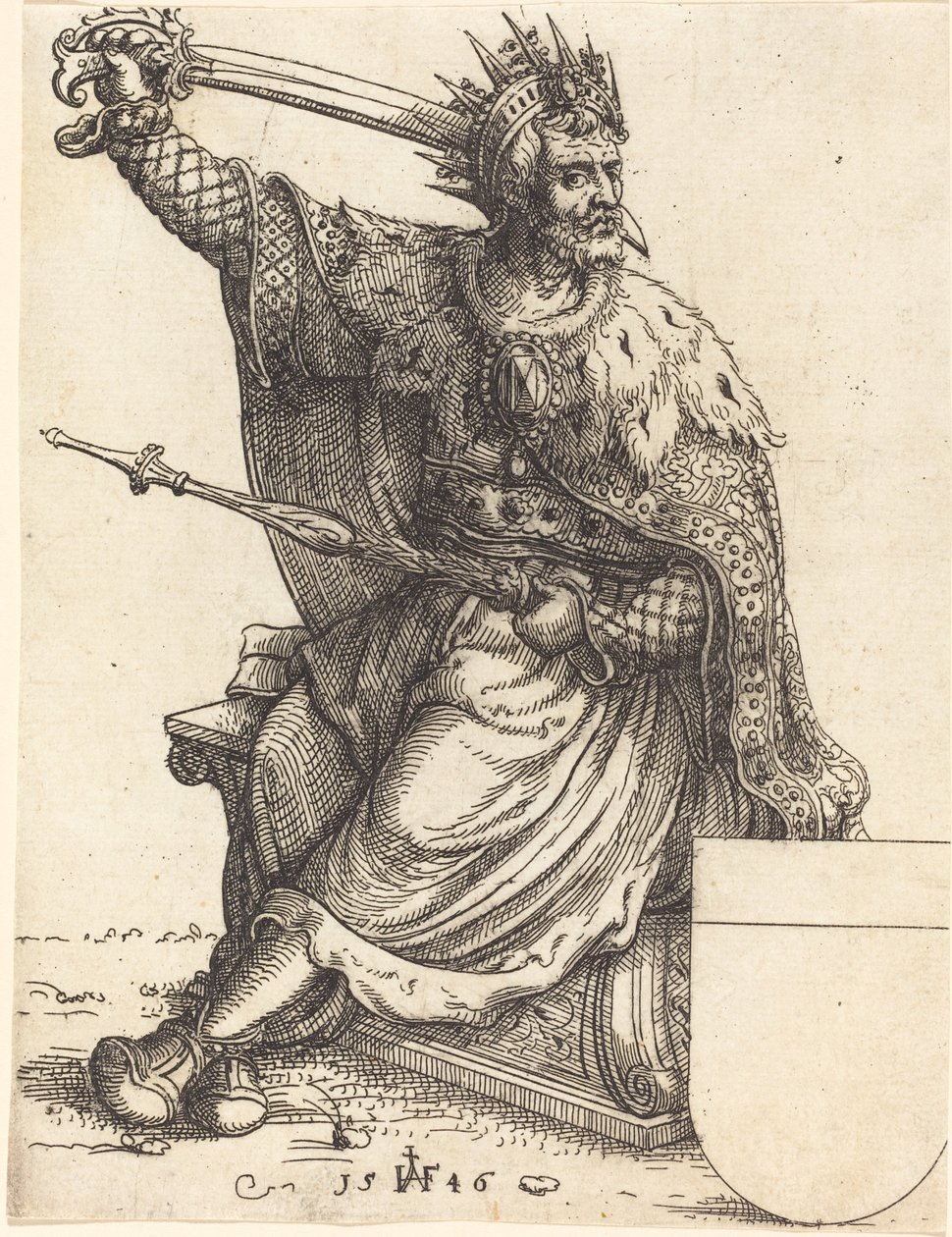 Ferdinand I, 1546. af Augustin Hirschvogel