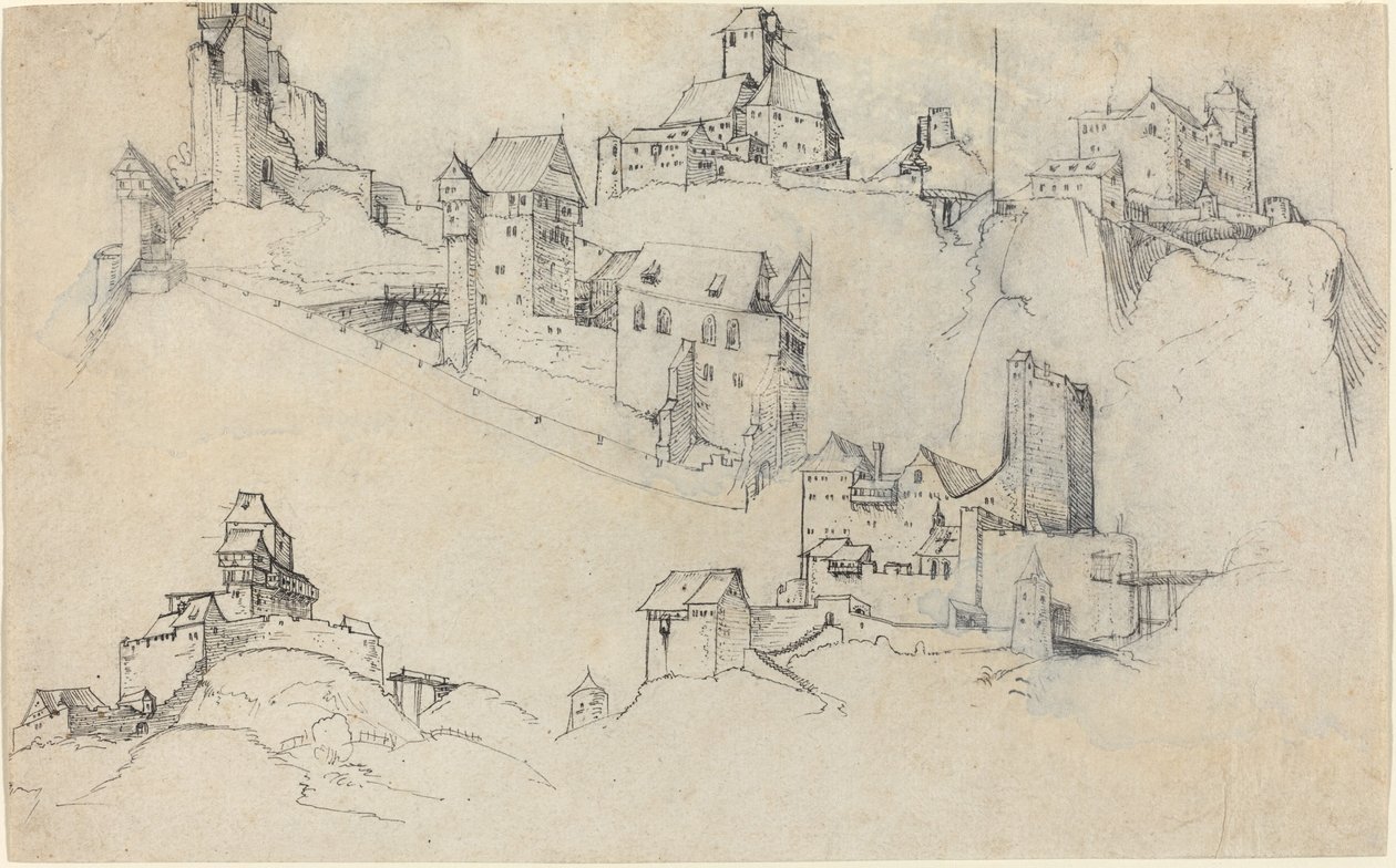 Bakketopslotte, ca. 1546. af Augustin Hirschvogel
