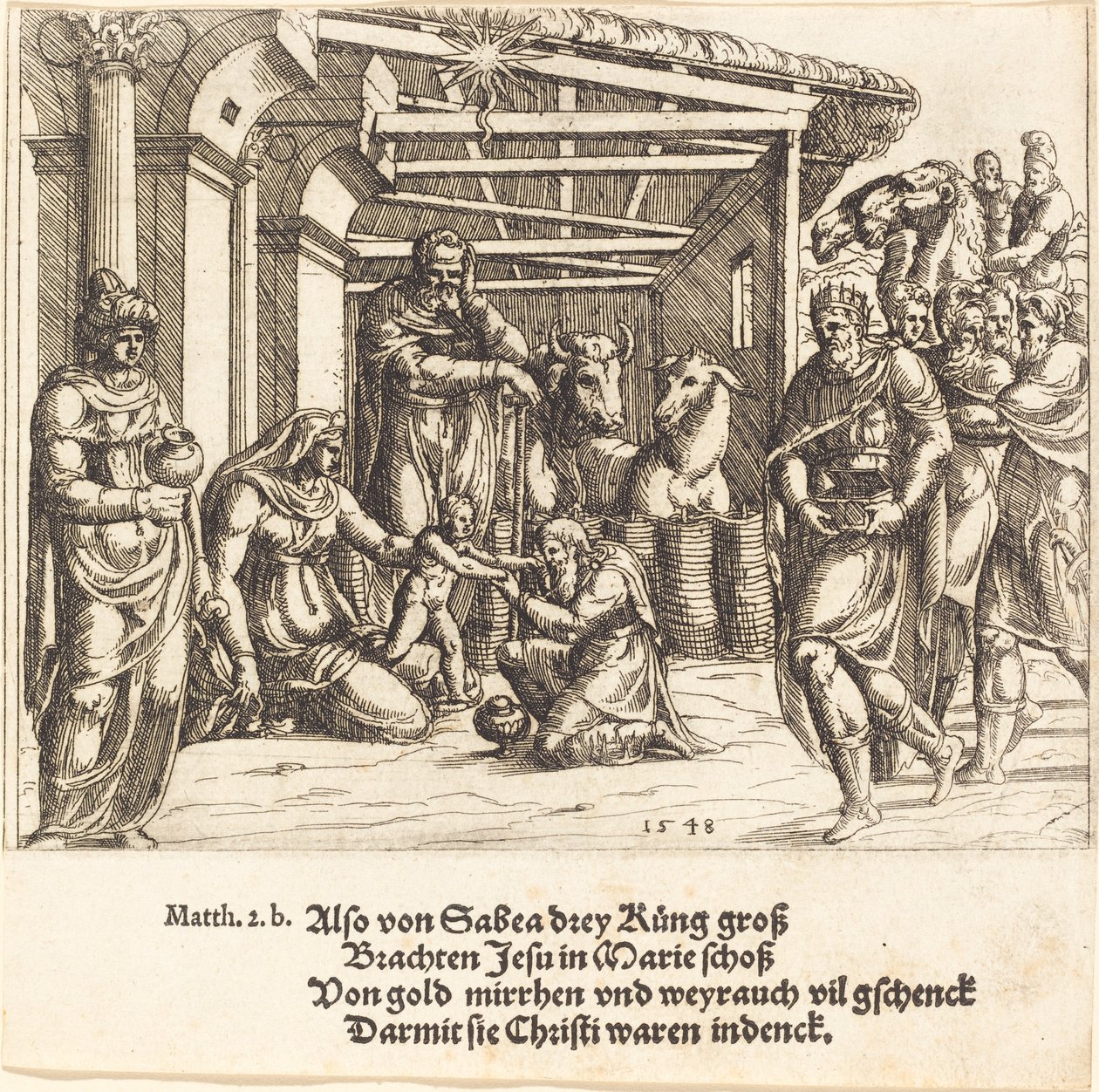 Magiernes tilbedelse af Augustin Hirschvogel