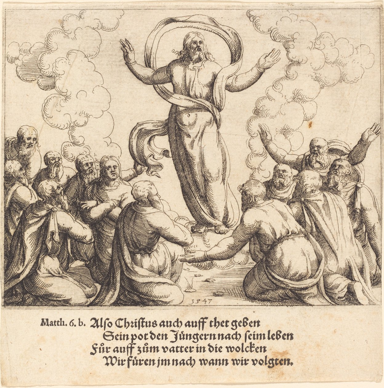 Himmelfart, 1547. af Augustin Hirschvogel