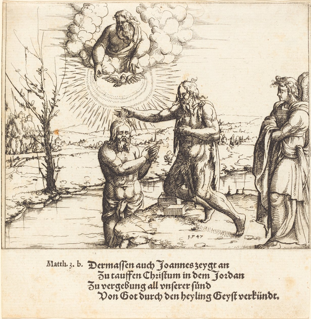 Kristi dåb, 1547. af Augustin Hirschvogel