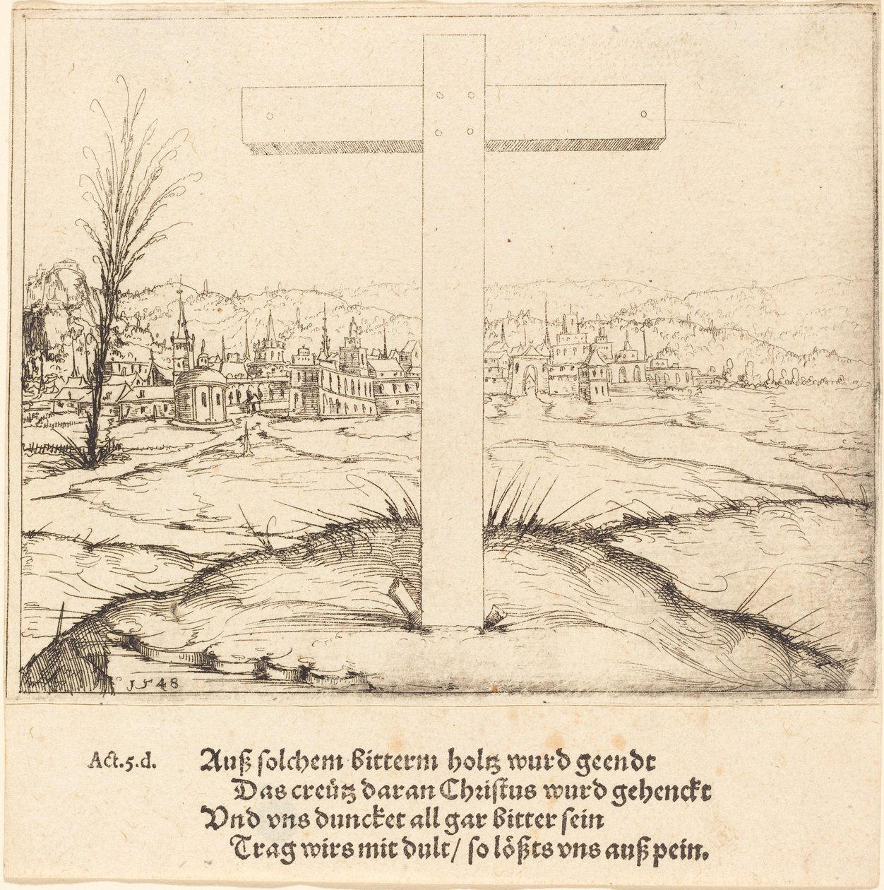 Kristi kors, 1548. af Augustin Hirschvogel
