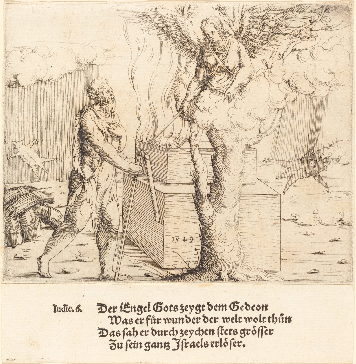 Gideons offer, 1549. af Augustin Hirschvogel