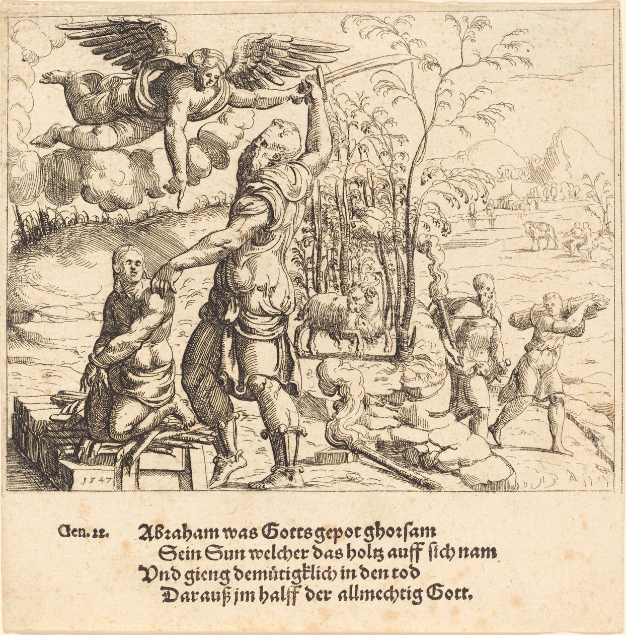 Isaks offer, 1547. af Augustin Hirschvogel