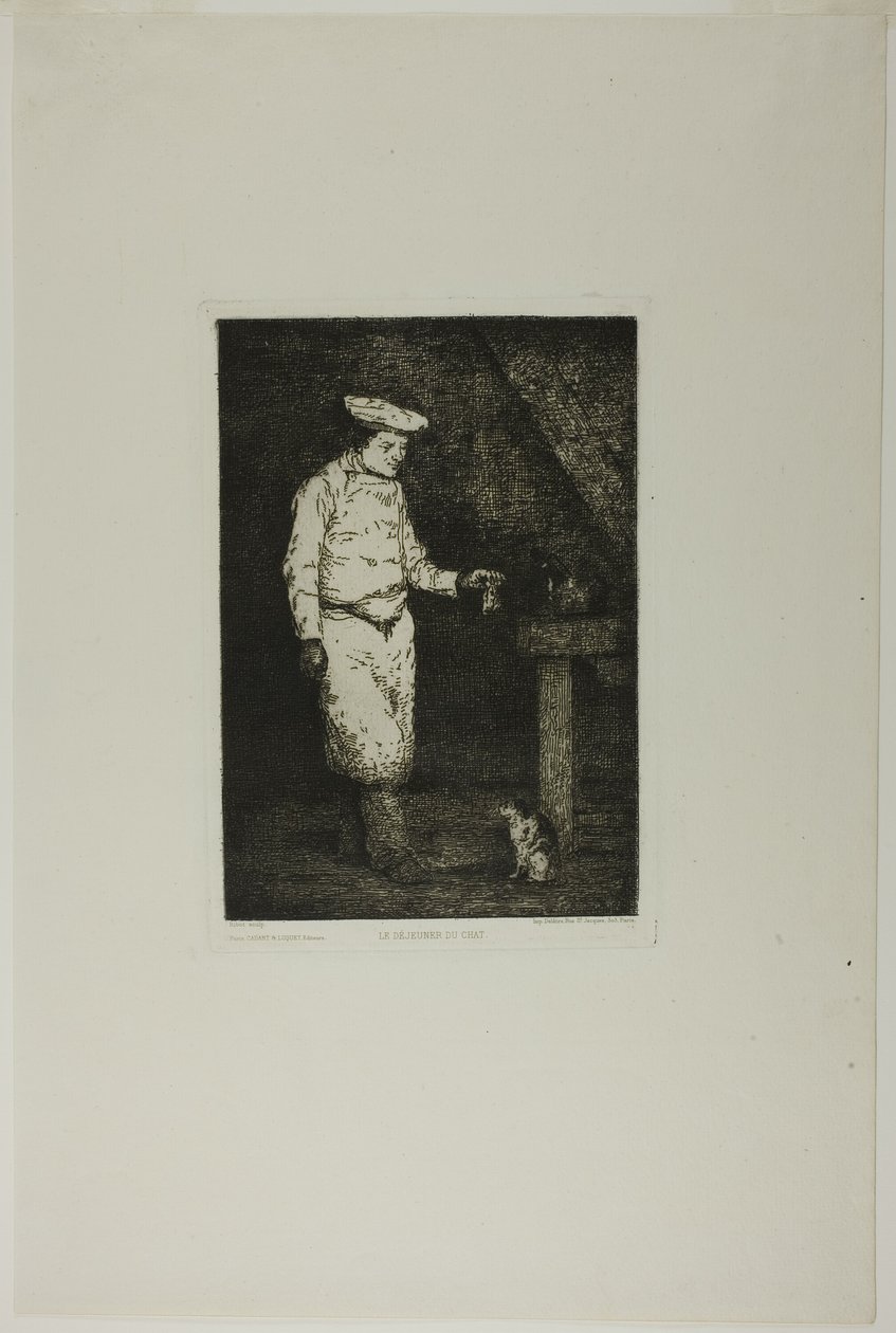 Kattens frokost af Augustin Théodule Ribot