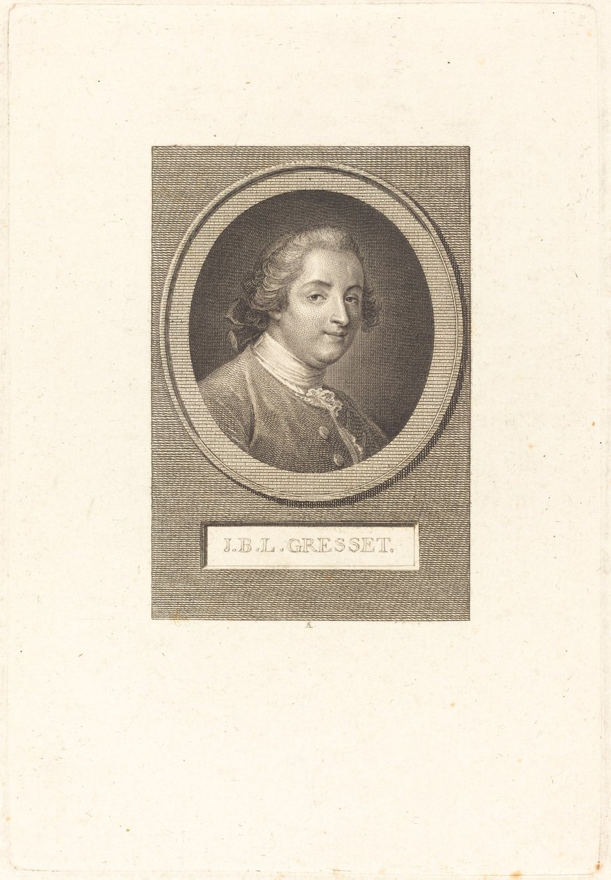 Jean-Baptiste-Louis Gresset af Augustin de Saint Aubin