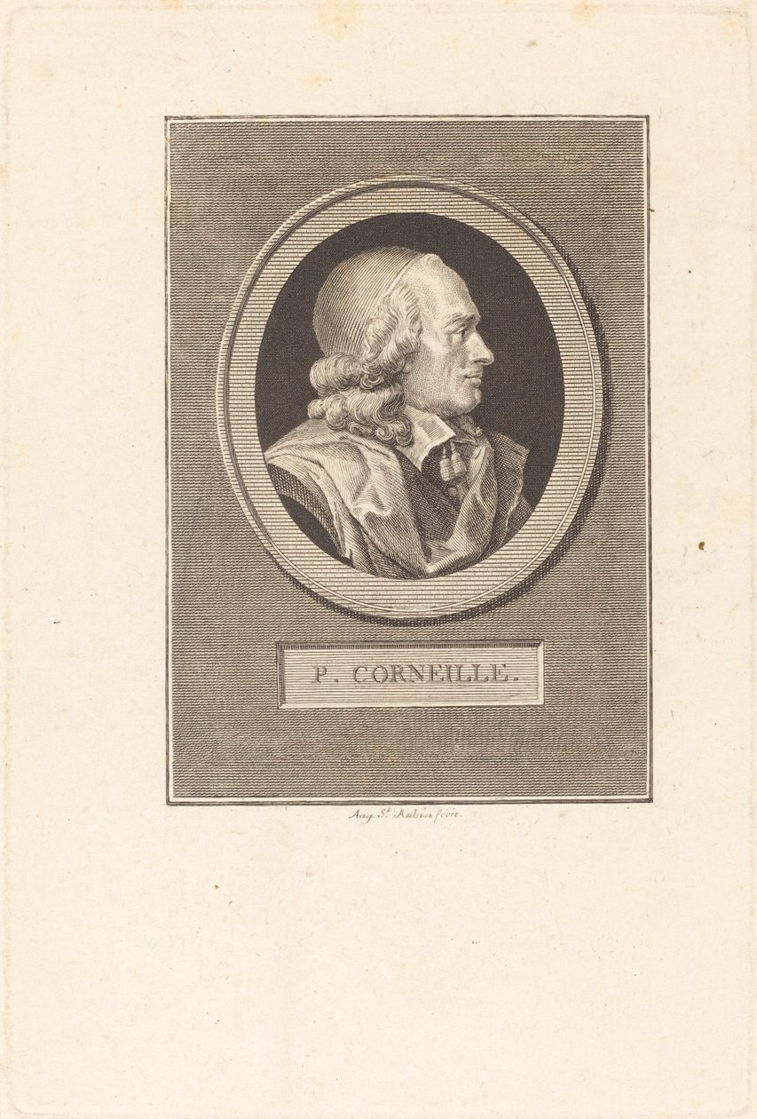 Pierre Corneille af Augustin de Saint Aubin