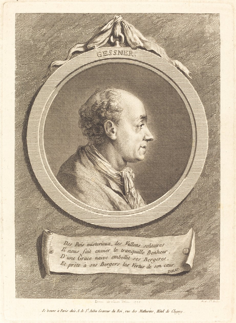 Solomon Gessner af Augustin de Saint Aubin after Vivant Denon