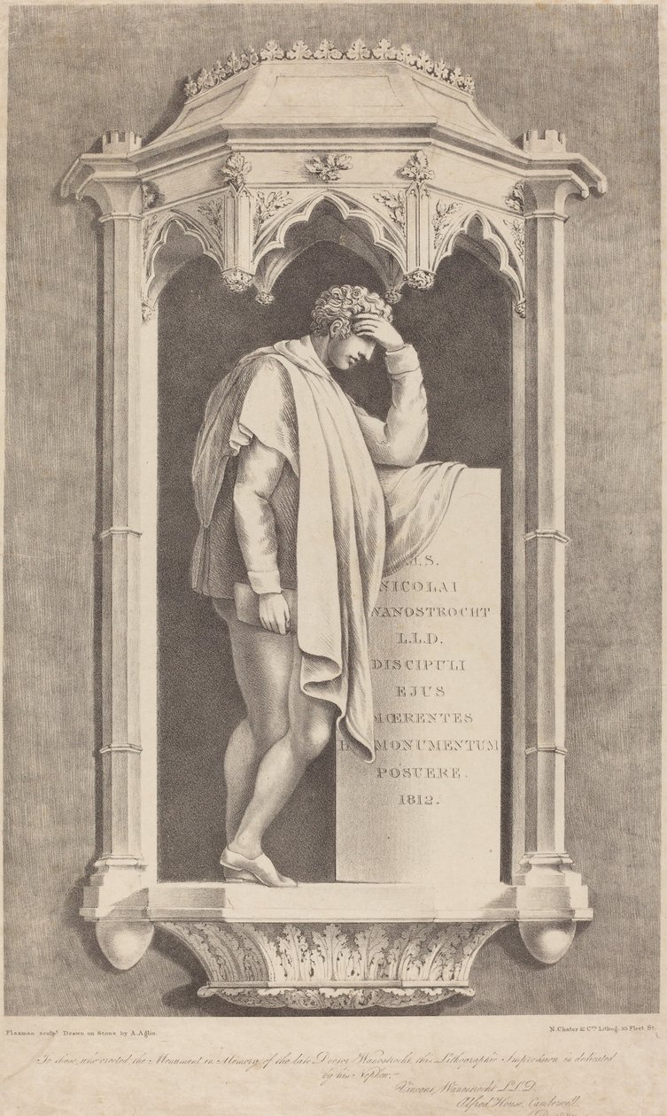 Monument til Nicolai Wanostrocht af Augustine Aglio after John Flaxman