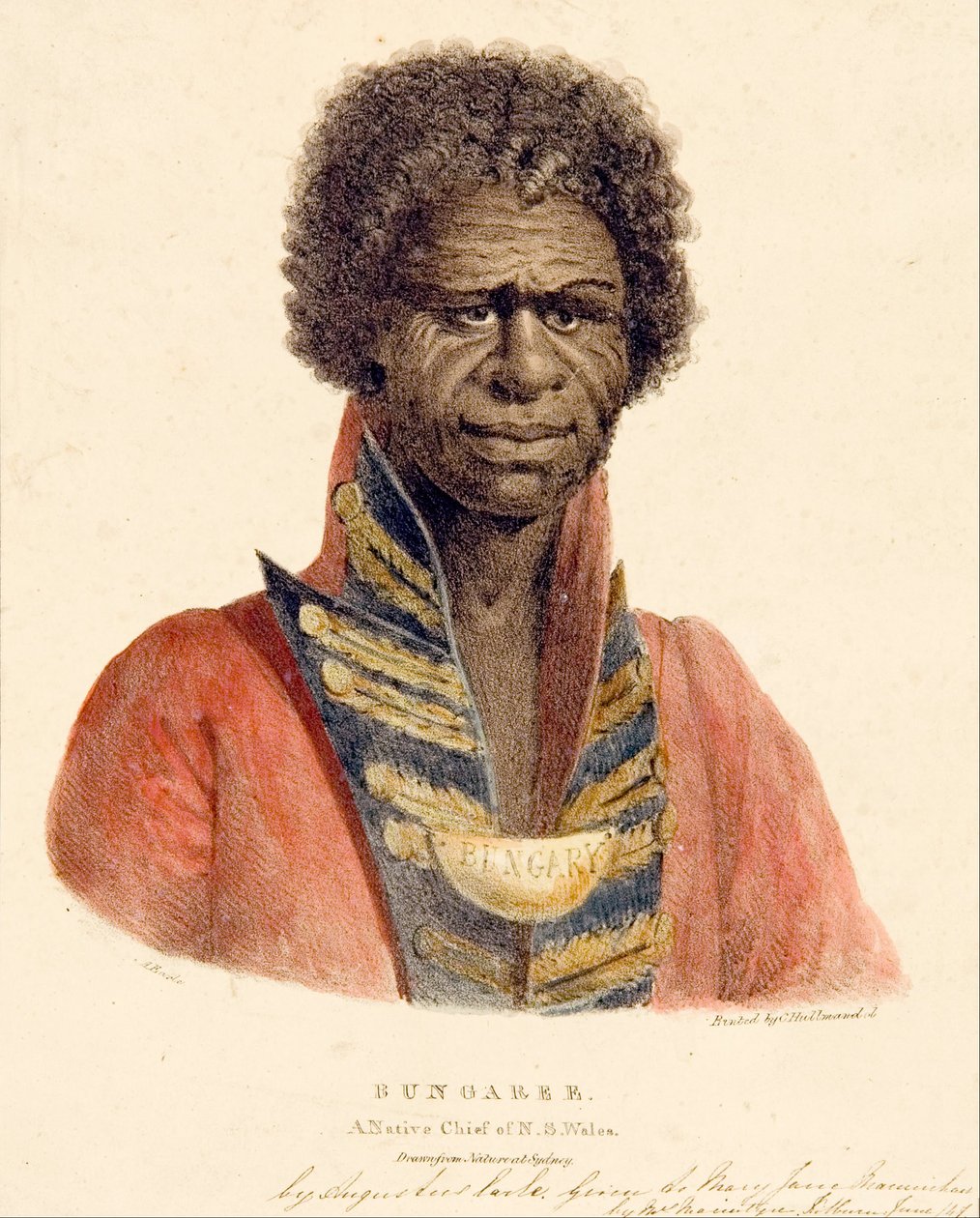 Bungaree En indfødt chef for N.S. Wales af Augustus Earle