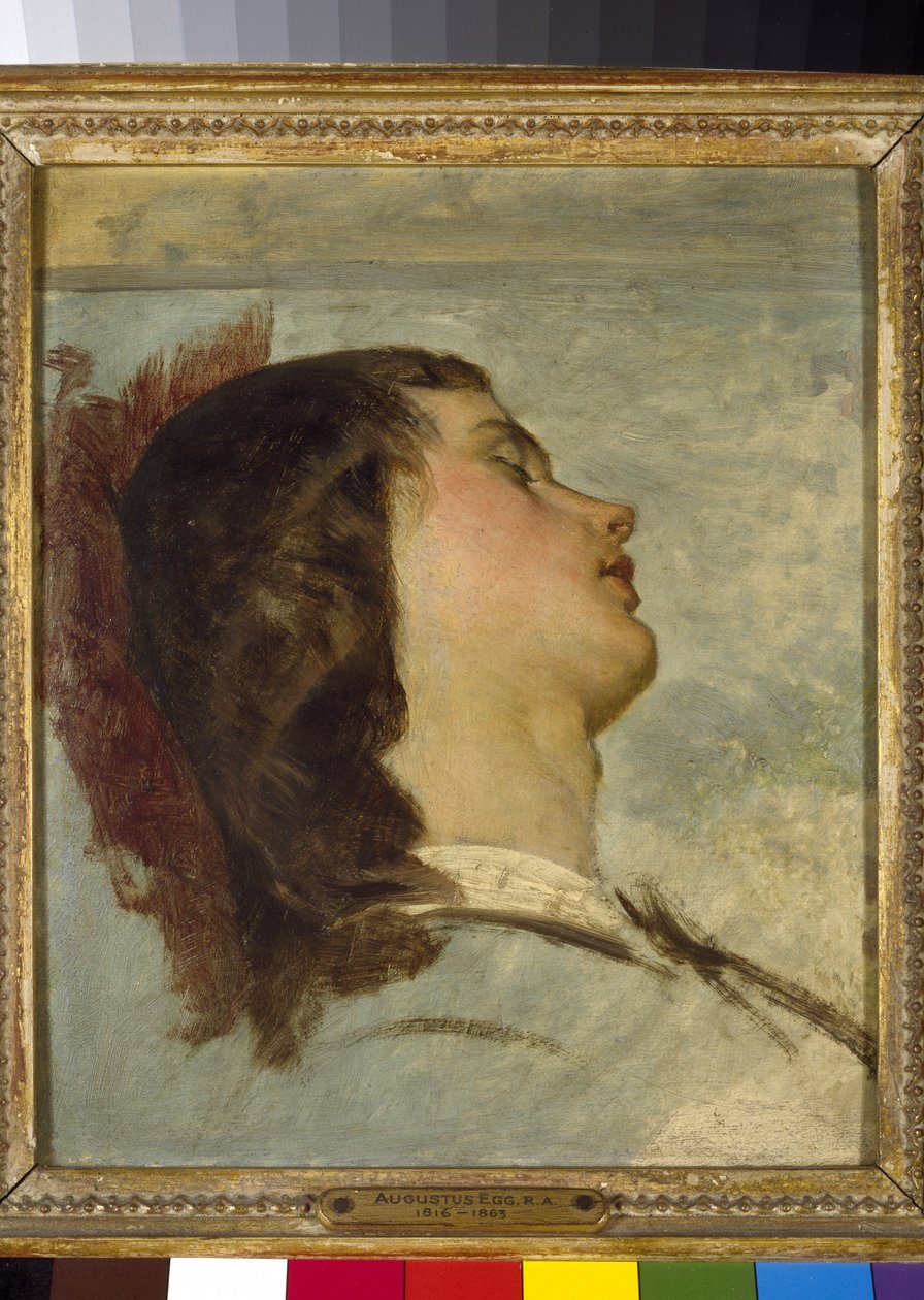 Forberedende studie til The Travelling Companions, ca.1862 af Augustus Leopold Egg