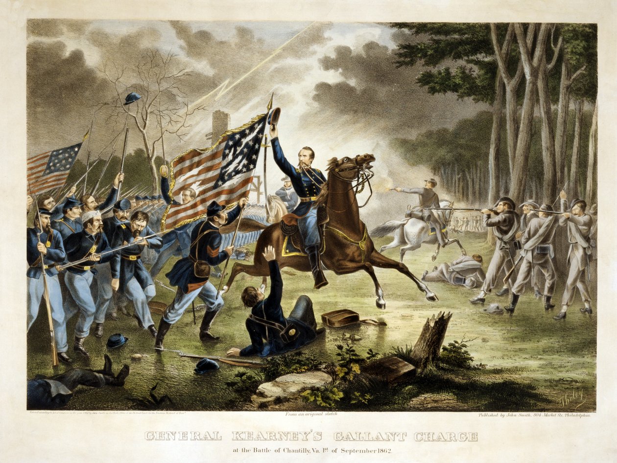 General Kearneys galante angreb i slaget ved Chantilly, Va., den 1. september 1862, udg. 1862 af Augustus Tholey