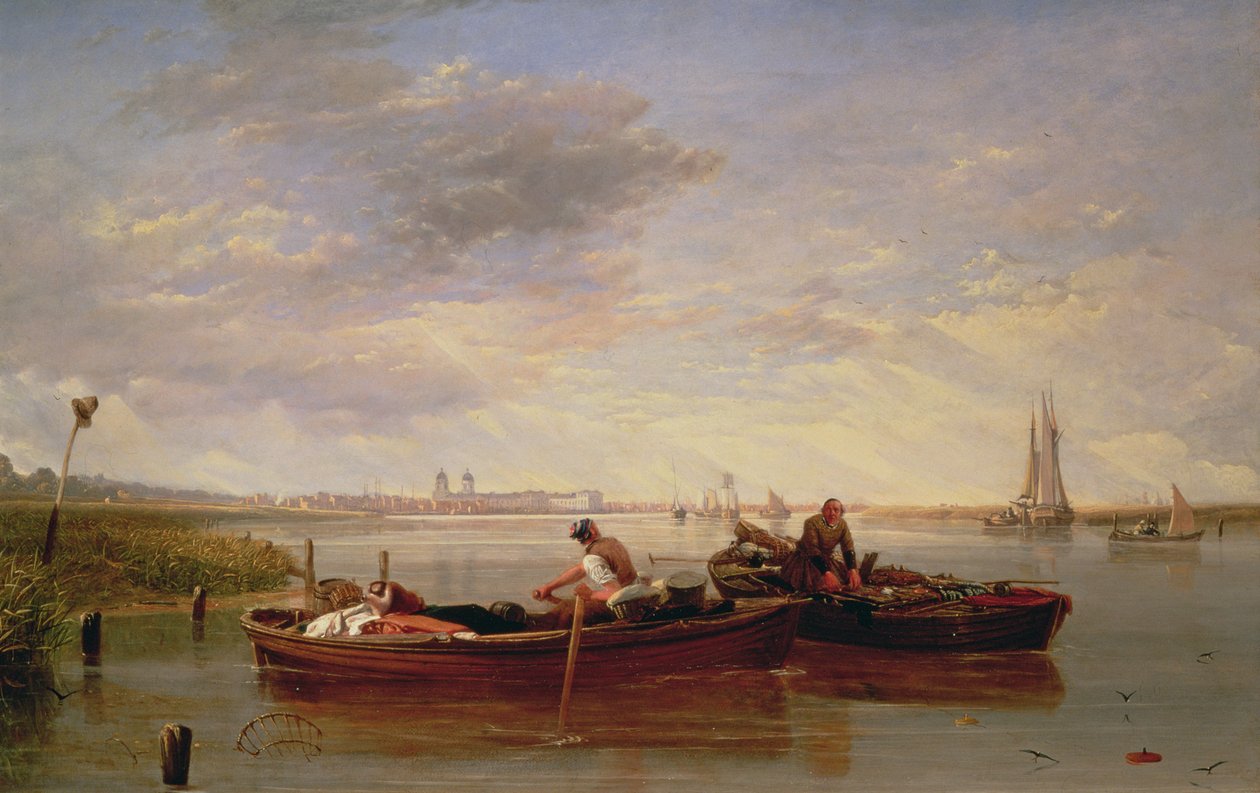 Themsen under Greenwich, ca. 1827 af Augustus Wall Callcott