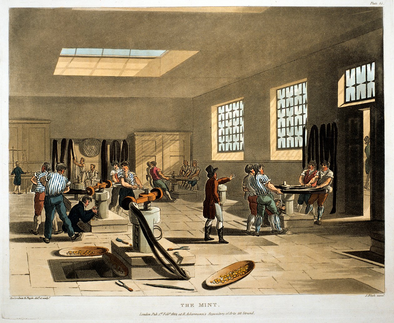 Mønten, London, 1808-1811 af Augustus Charles Pugin, Thomas Rowlandson