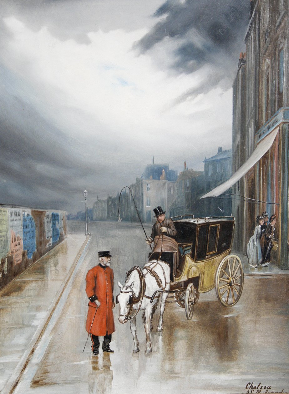 Efter regn - Chelsea af Augustus Edwin Mulready