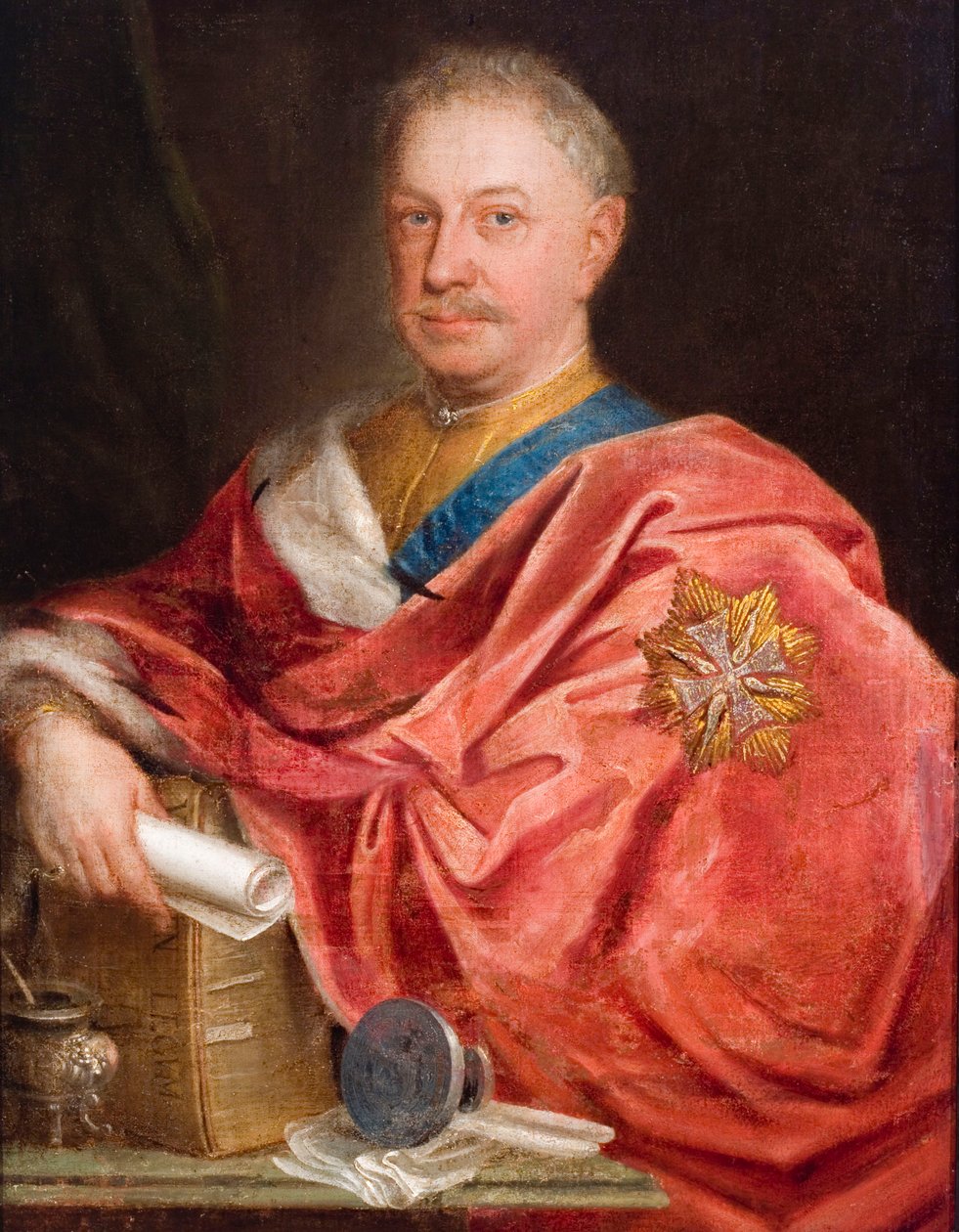 Portræt af Jan Fryderyk Sapieha (1680-1751) af Augustyn Mirys