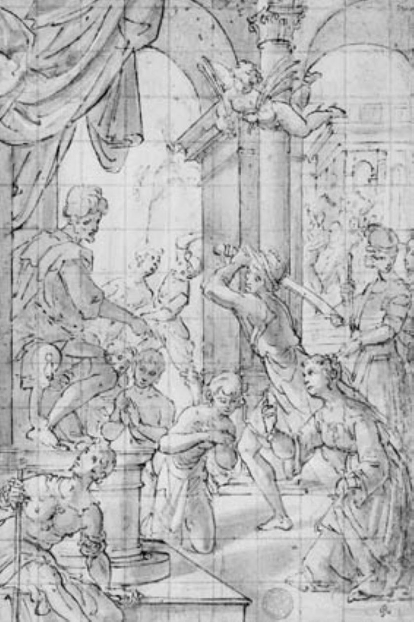 Makkabæernes martyrium (?) af Aurelio Lomi