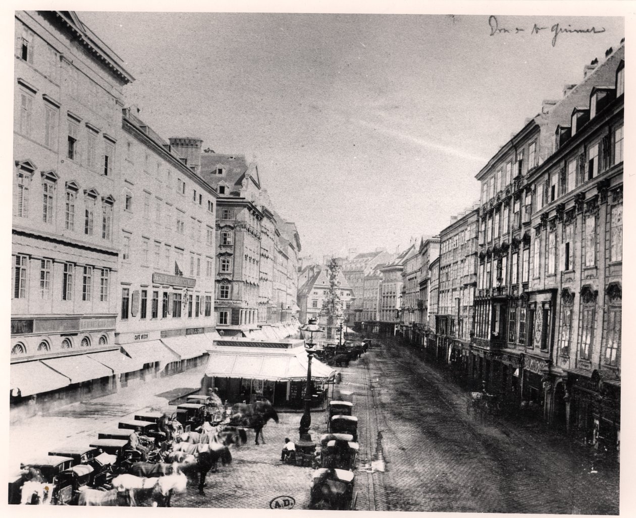 Udsigt over Graben, Wien, ca. 1860-80 af Austrian Photographer