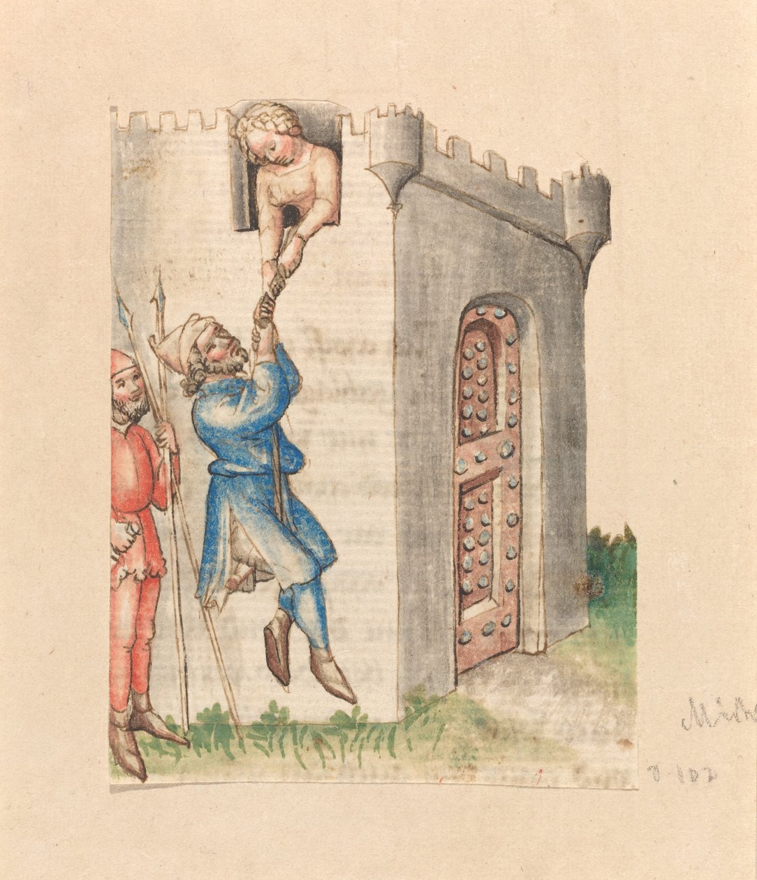 Michol hjælper David med at undslippe af Austrian 15th Century