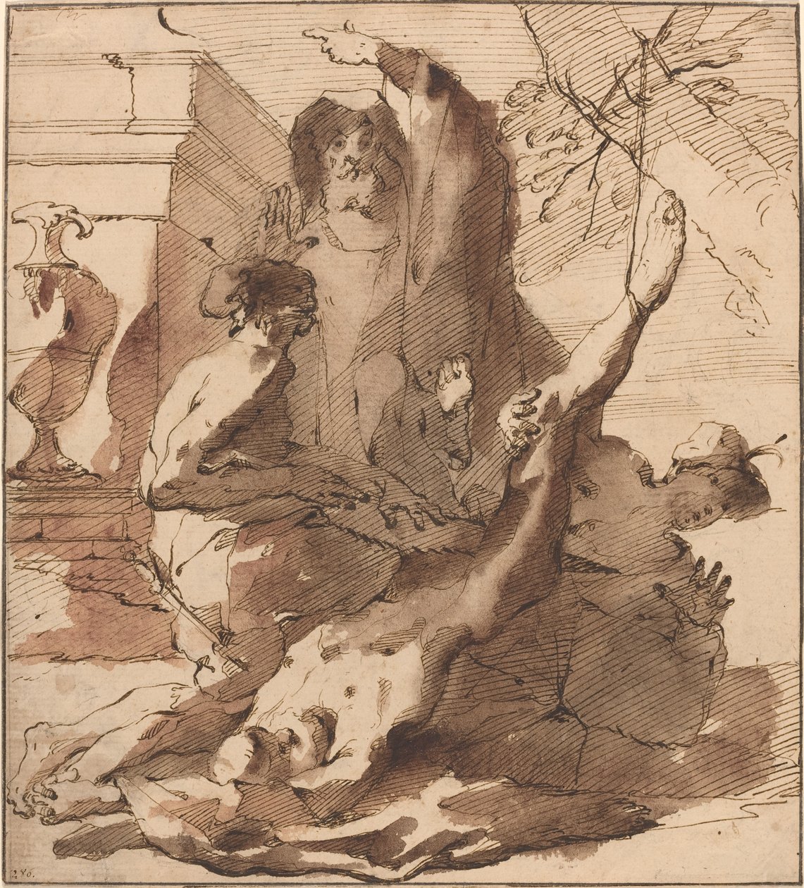 Sankt Simons martyrium af Austrian 18th Century