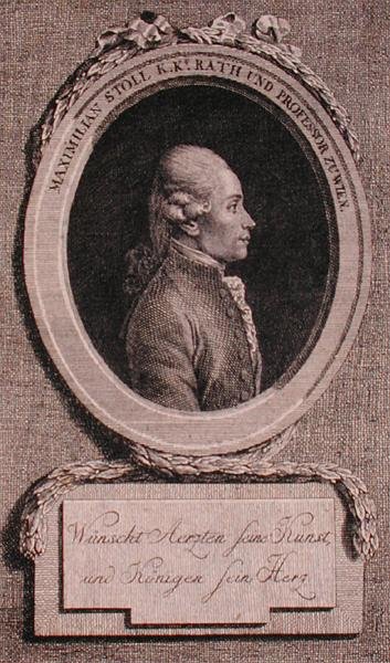 Portræt af Maximilian Stoll (1742-87) (gravering) af Austrian School