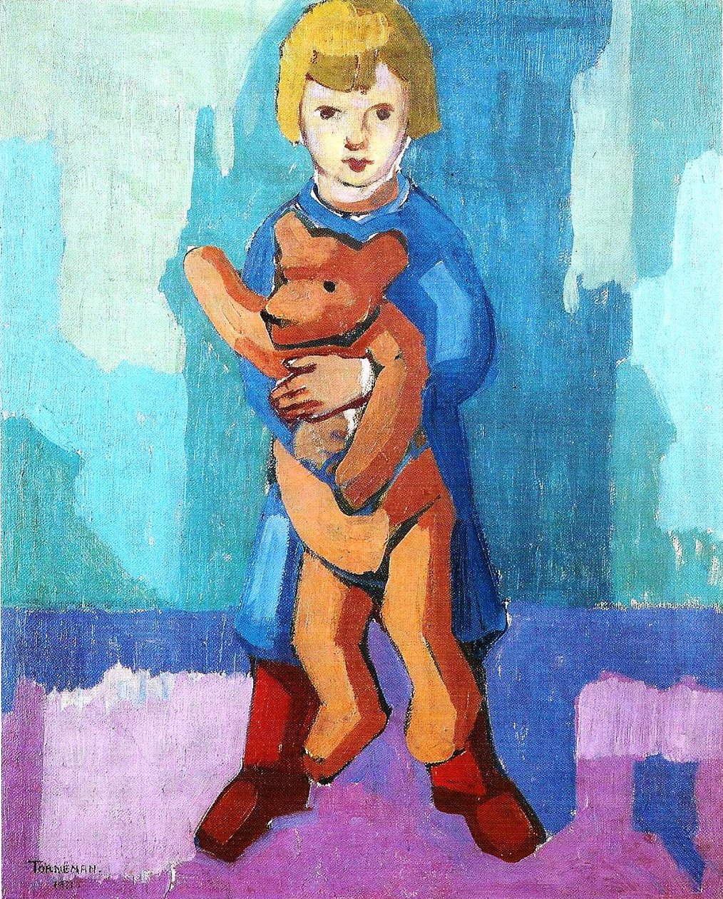 Algot med bamse af Axel Törneman