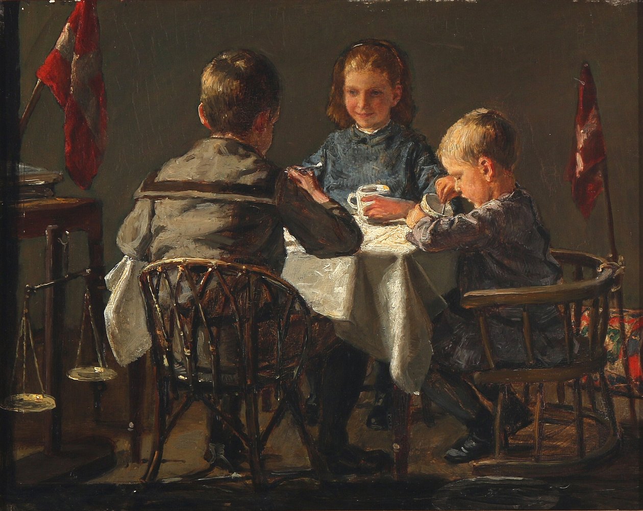 Kunstnerens tre børn af Axel Helsted
