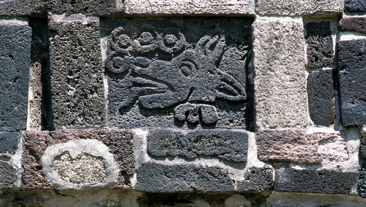 Aztekisk glyf, der viser tallet 4, sen postklassisk periode af Aztec