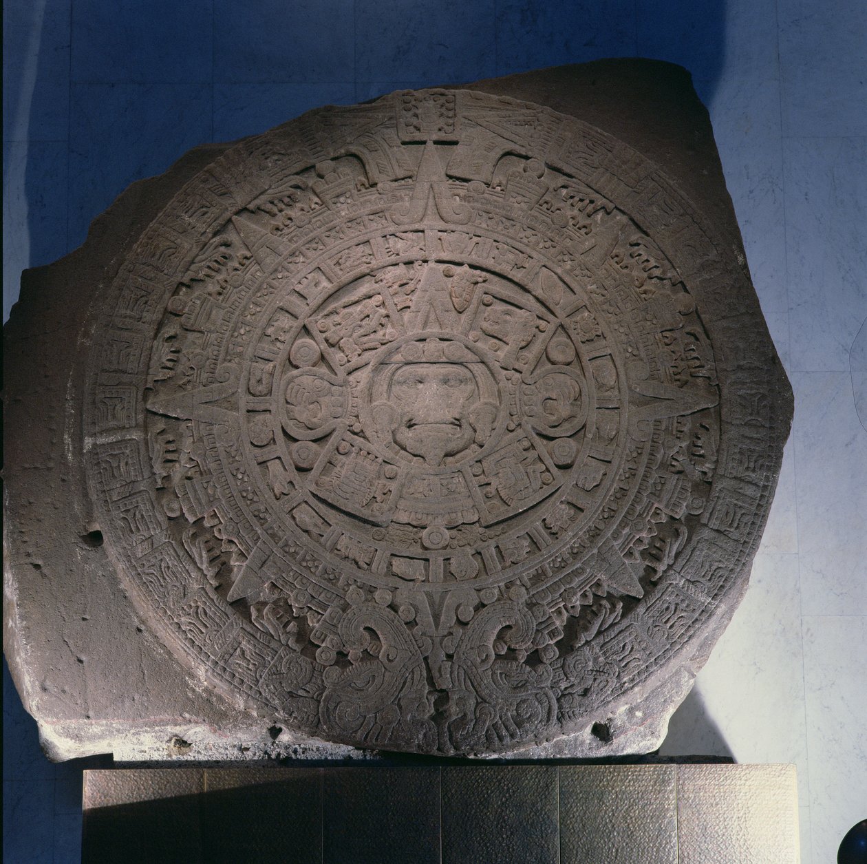 Den store kalendersten, sen efter klassisk periode (1300-1521) (se også 207556) af Aztec