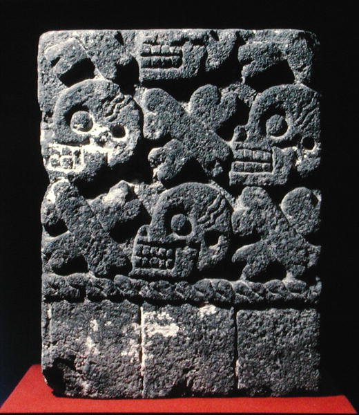 Tzompantli, sen postklassisk periode (1300-1521) (sten) af Aztec Aztec
