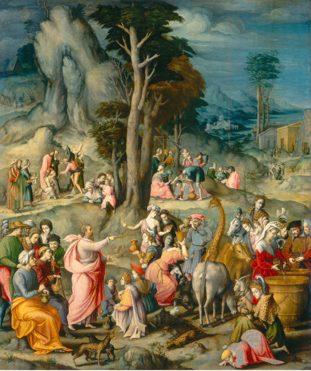 The Gathering of Manna, 15401555. af Bacchiacca