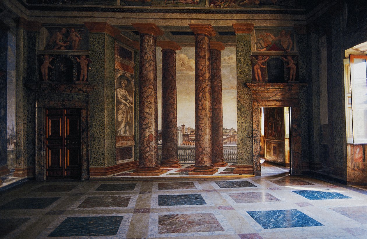 Fresco i Hall of Perspectives af Baldassarre Peruzzi