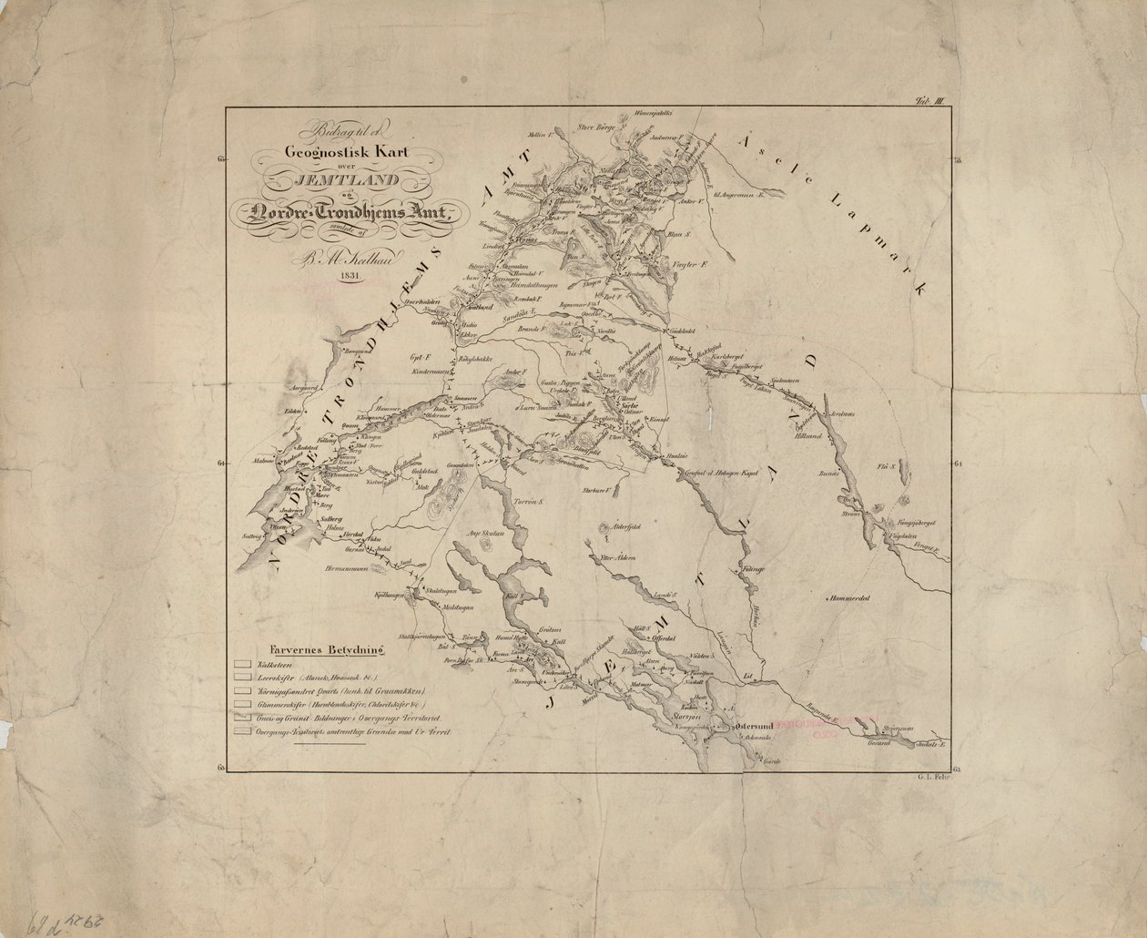 Kortet blev offentliggjort i (1831) og viser Jemtland af Baltazar Mathias Keilhau
