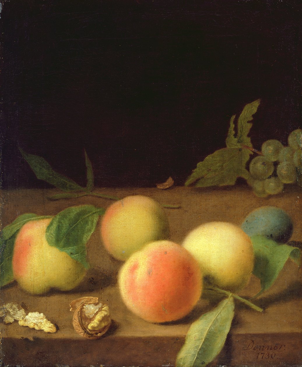 Frugtstilleben, 1730 af Balthasar Denner