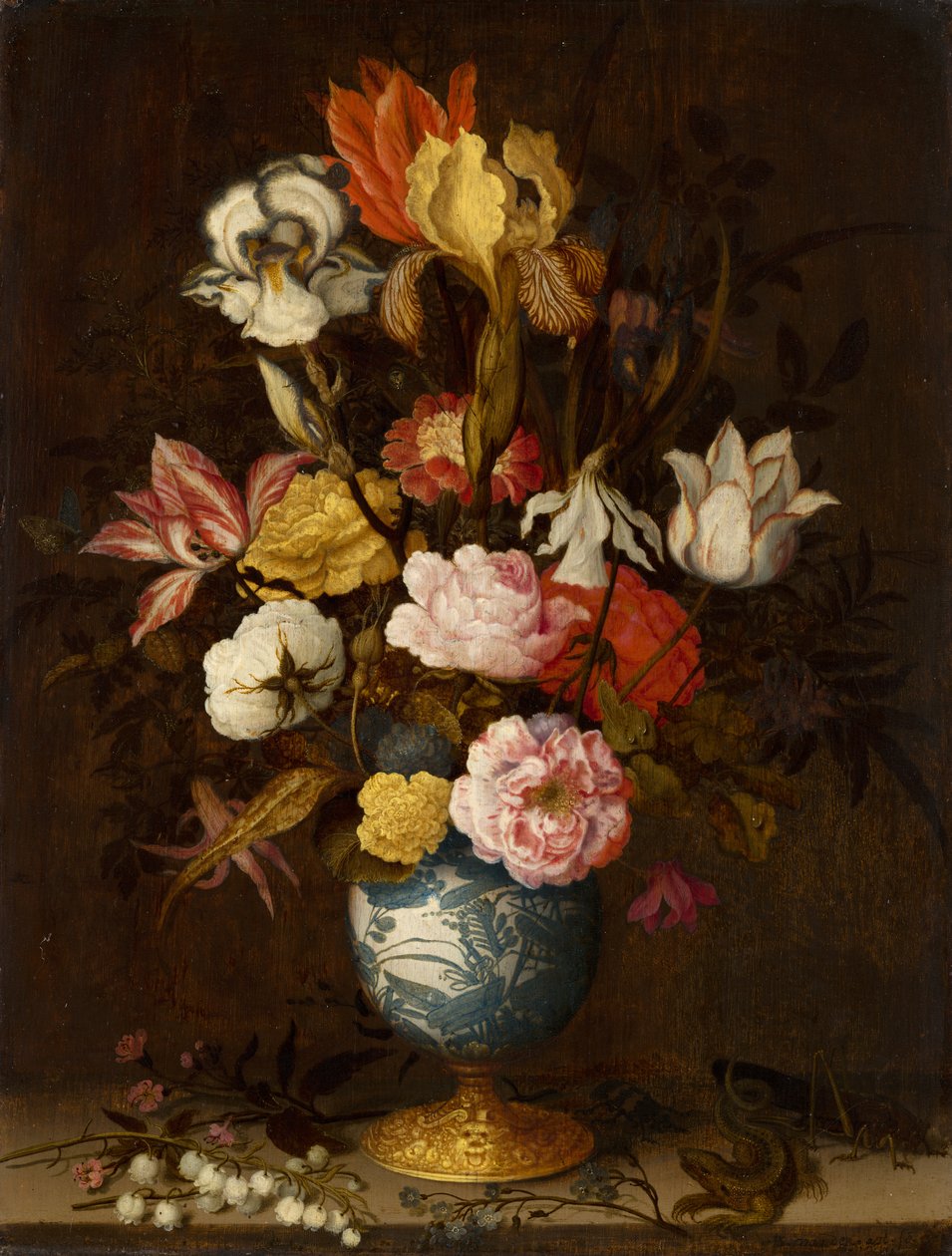 Blomster i en Wan-Li vase af Balthasar van der Ast
