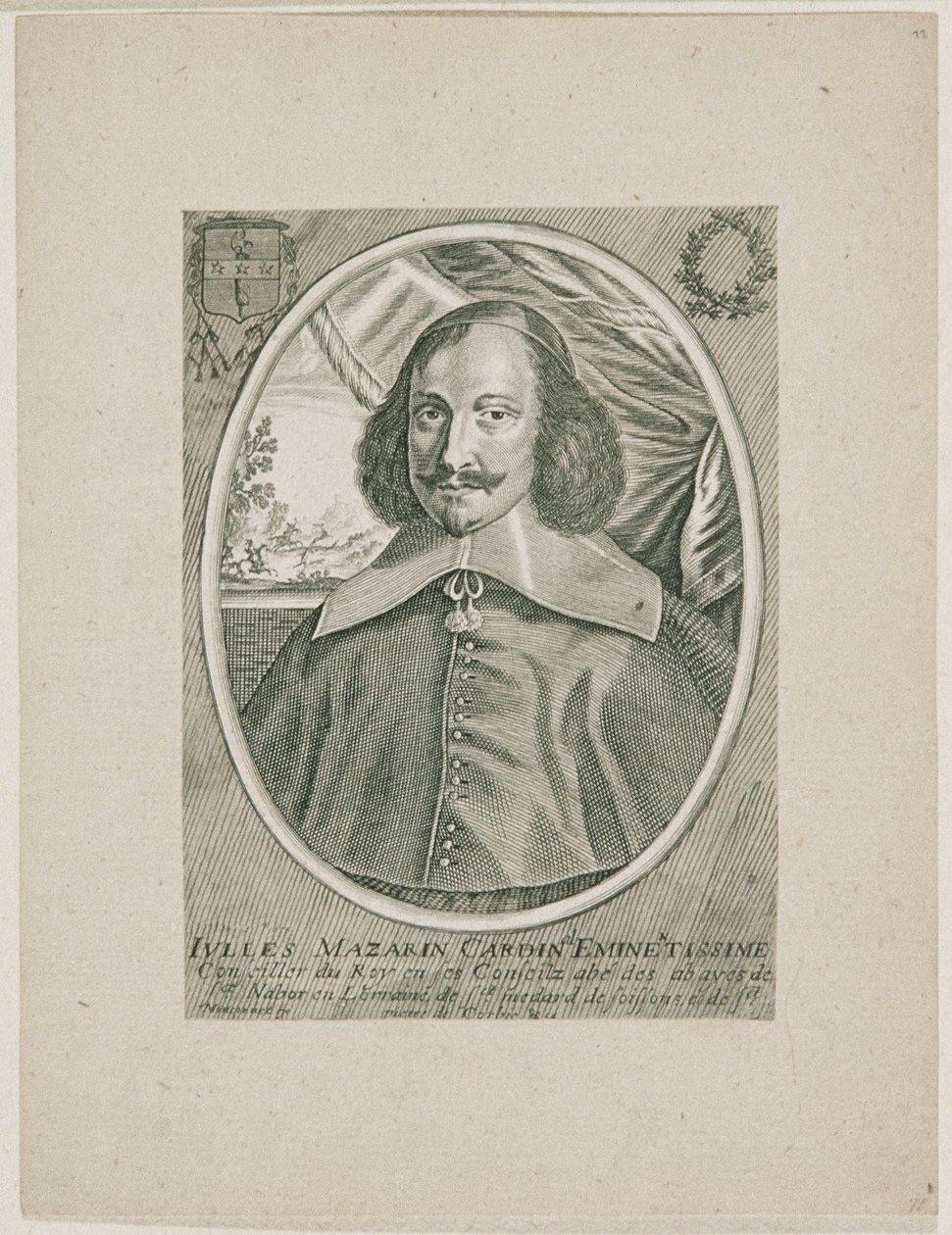 Kardinal Jules Mazarin af Balthasar Moncornet