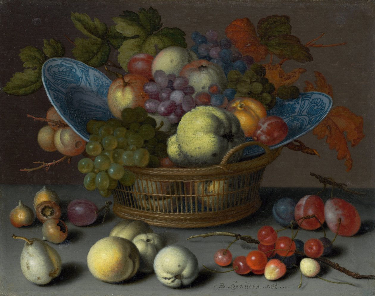 Kurv med frugter, ca. 1622. af Balthasar van der Ast
