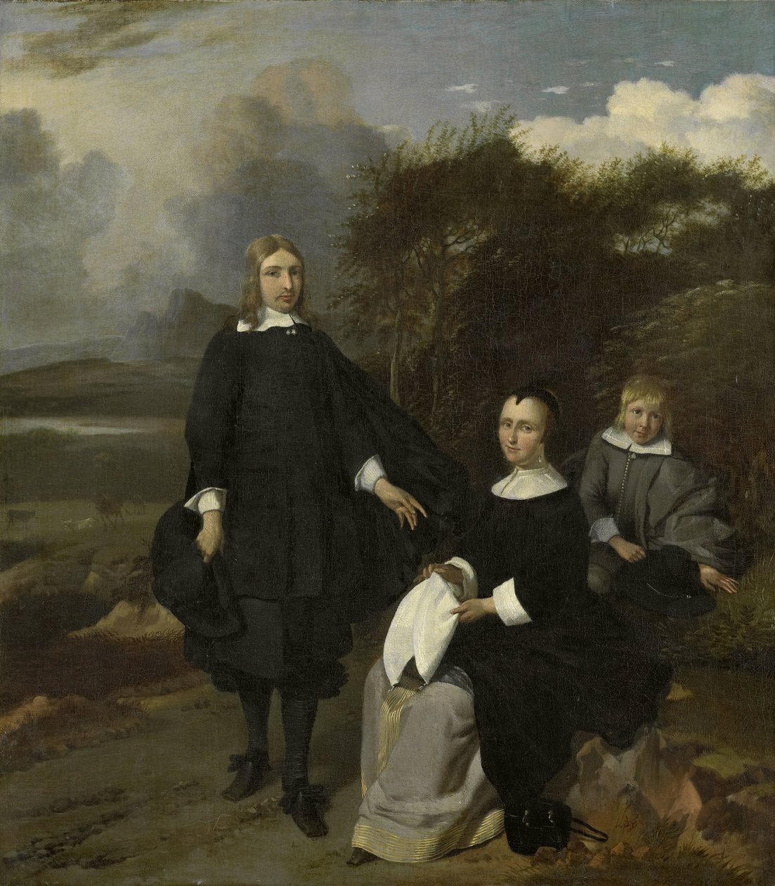 Familie i et landskab af Barend Graat