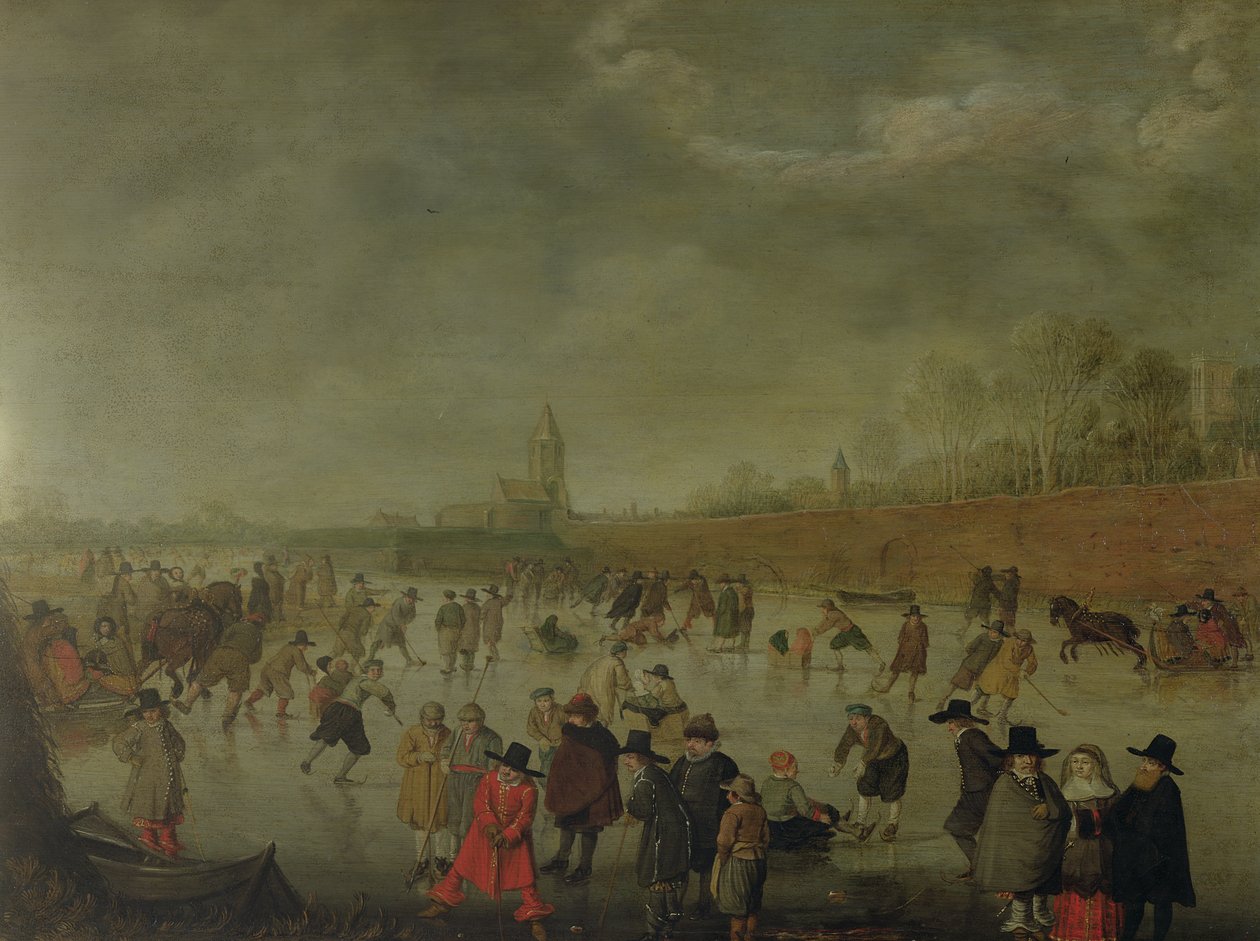 Skating Scene at Kampen af Barent Avercamp