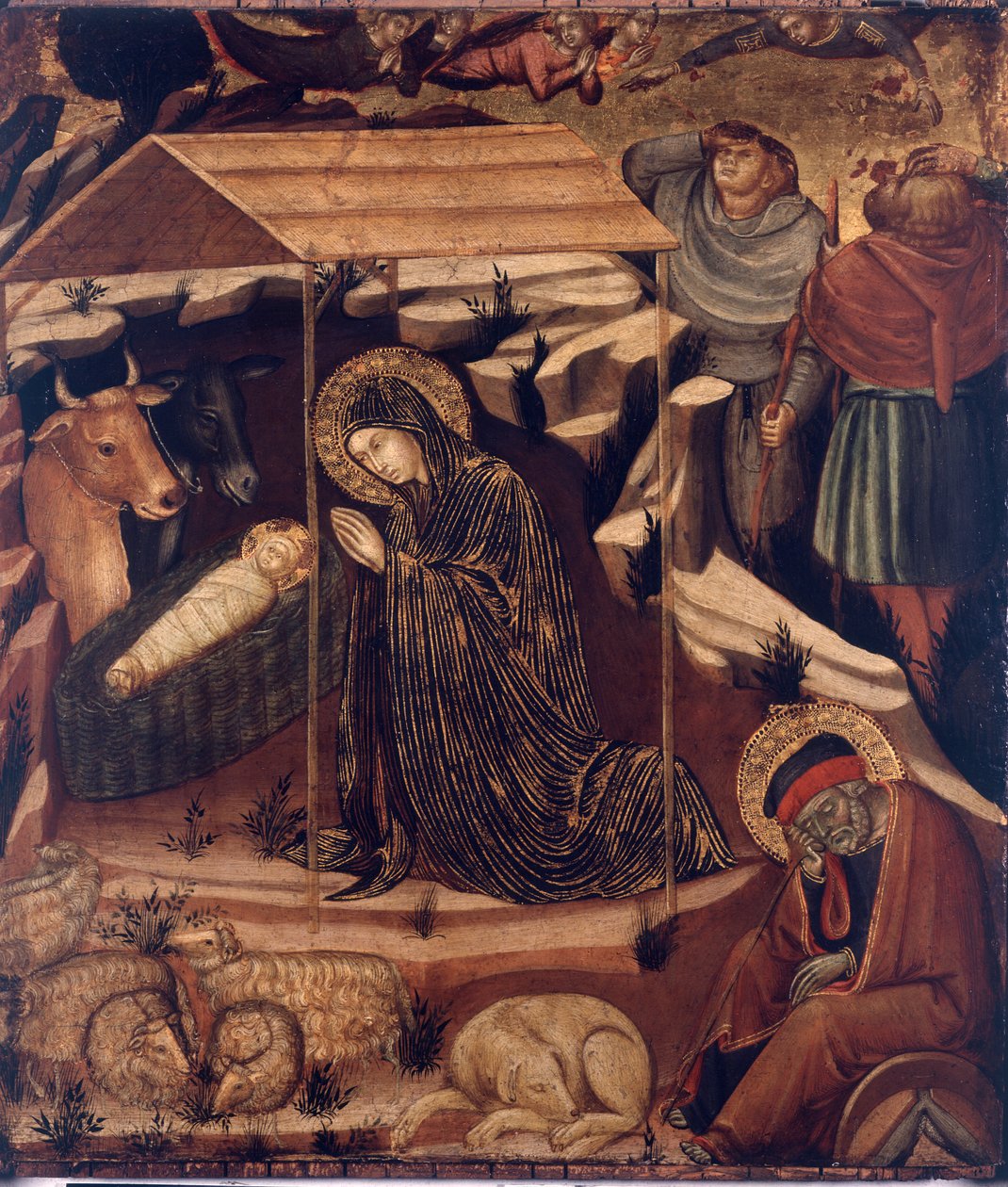 Tilbedelse af hyrder, c.1375-79 af Barnaba da Modena