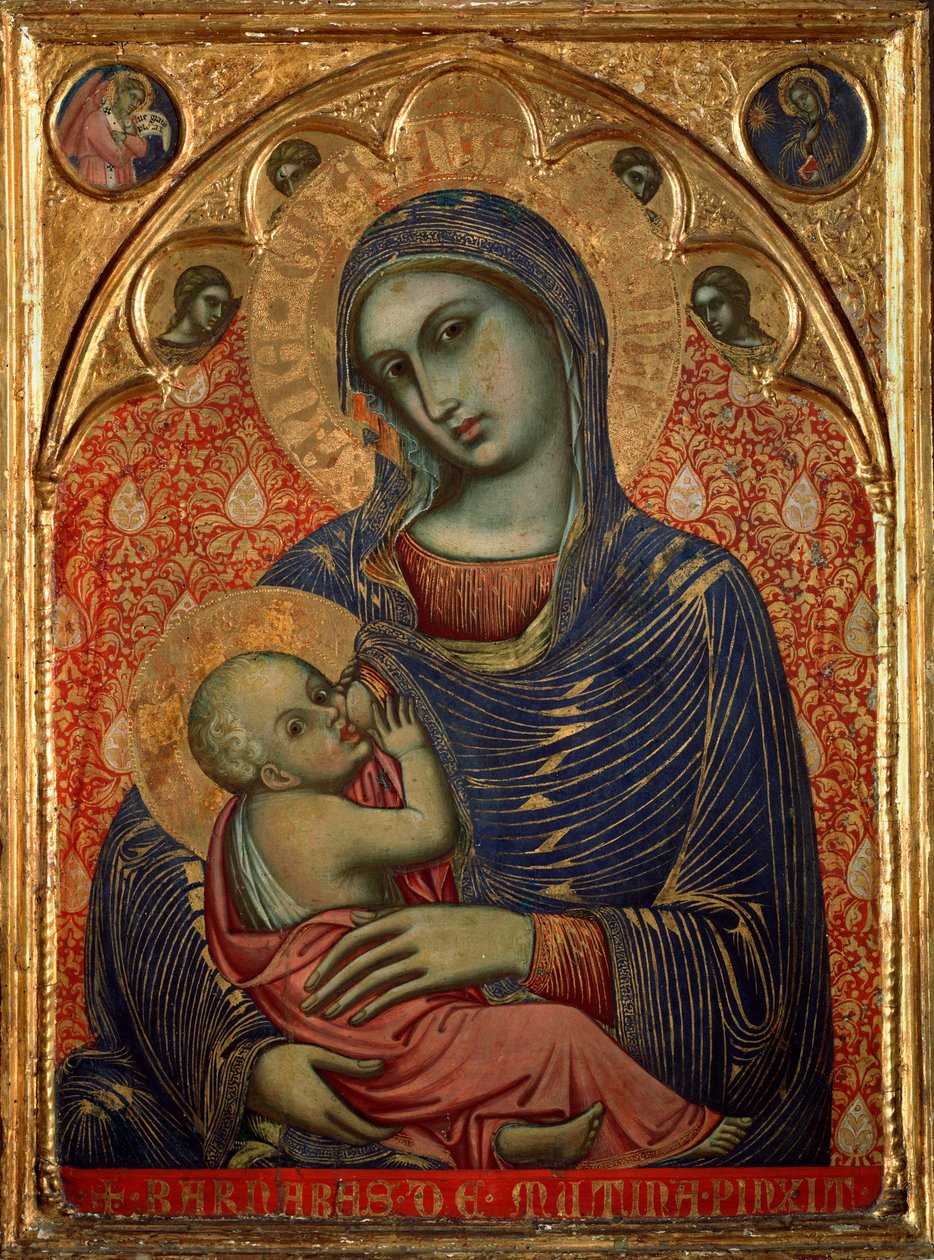 Maria, der ammer Jesus (maleri af Barnaba da Modena