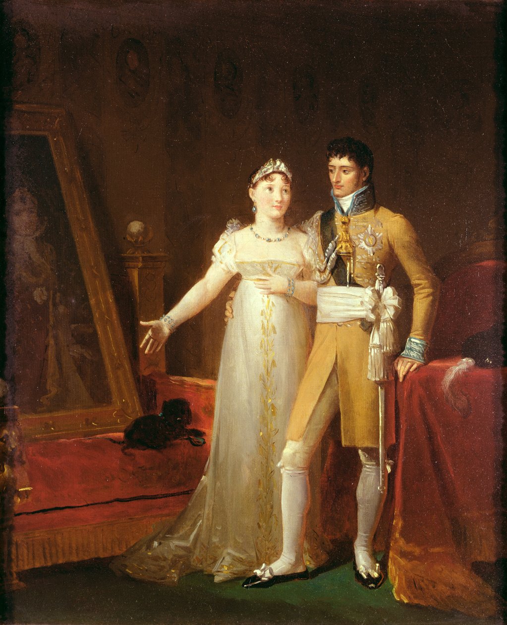 Portræt af Jerome Bonaparte (1784-1860) og hans kone Catherine (1783-1835) af Wurtemberg af Baron François Pascal Simon Gérard